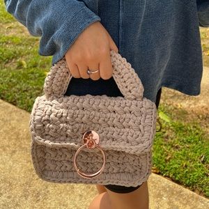 Handmade crochet crossbody bag